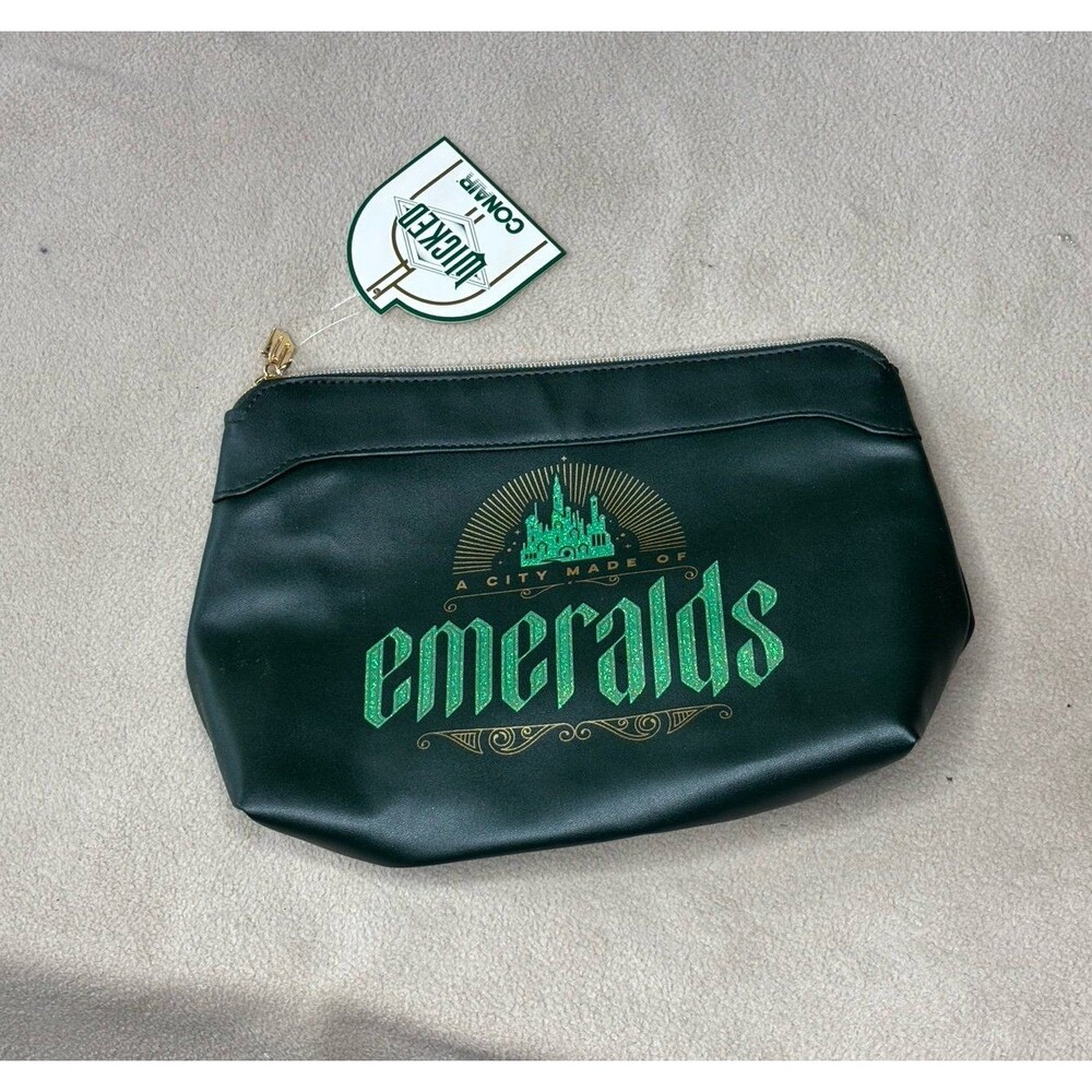 Brand New Wicked "Emerald" Clutch Makeup Bag Clutch By Conair Beauty Green 11x8